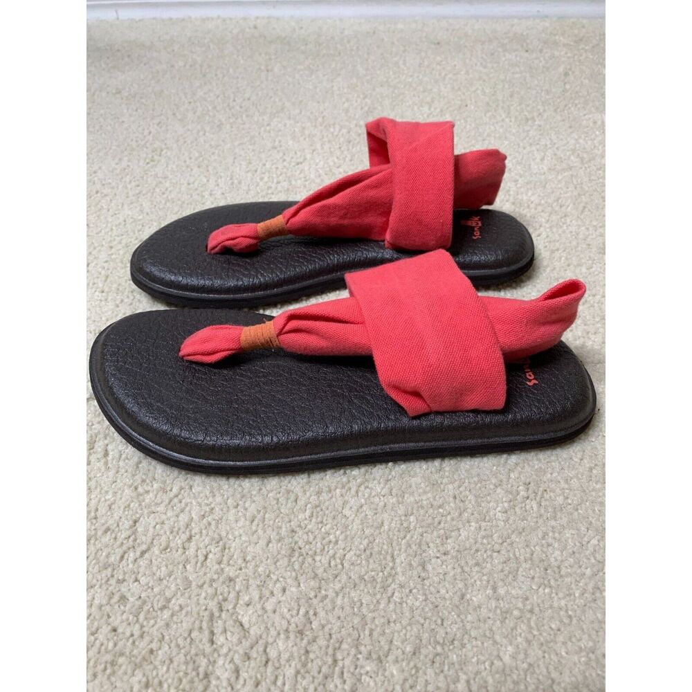 Women's Sanuk Yoga Sling Sandals Coral Size 6